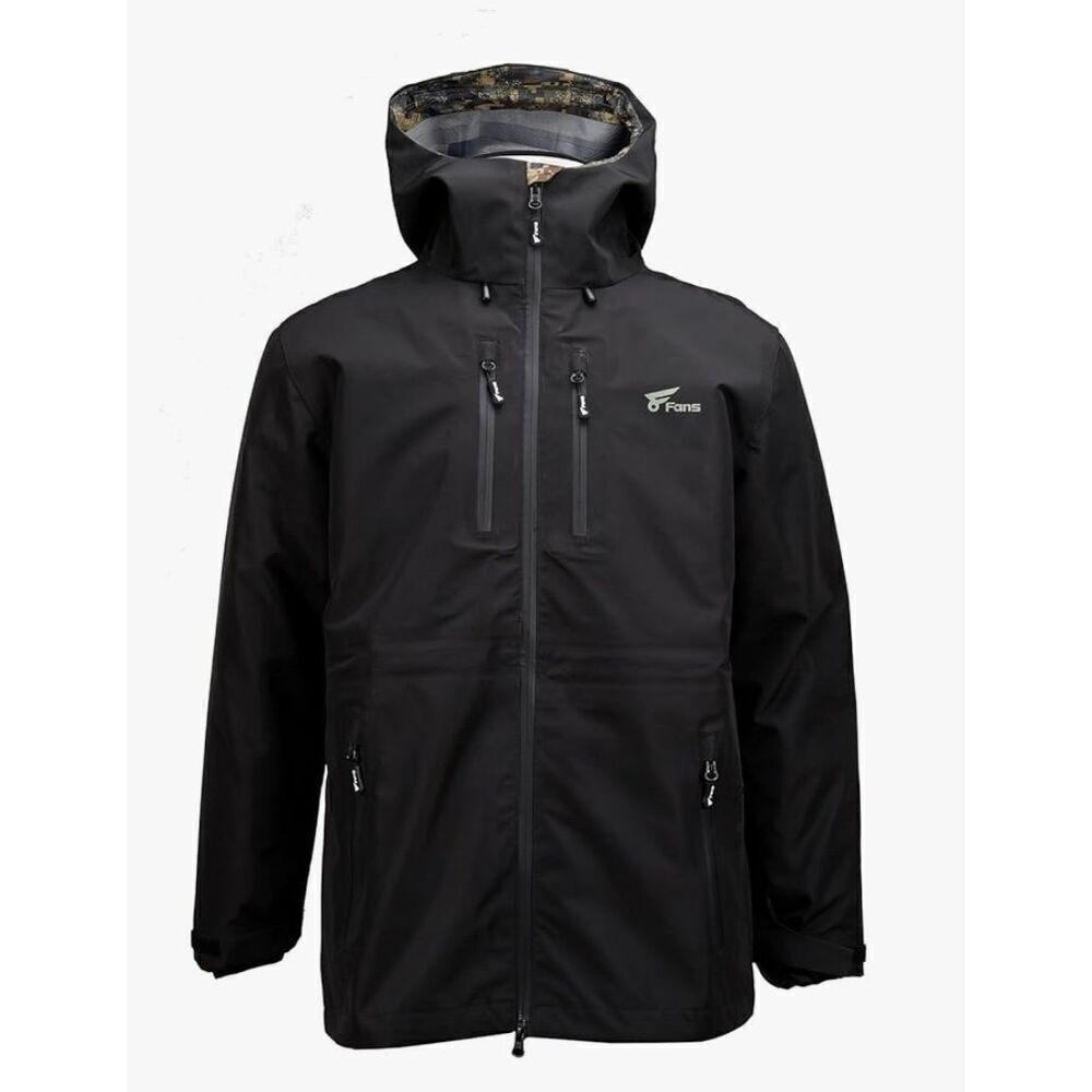 8 Fans Men's Hooded Jacket - 20000mm Waterproof Coats for Outdoor Work Hiking
